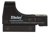 Close-up of Daisy Electronic Point Sight showing dot sight